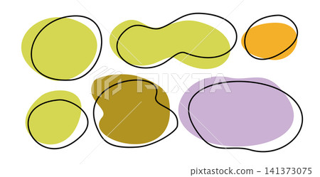 Round organic blob shapes, abstract irregular vector forms Round organic blob shapes, abstract irregular vector forms 141373075