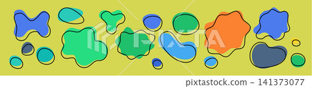 Round organic blob shapes, abstract irregular vector forms Round organic blob shapes, abstract irregular vector forms 141373077