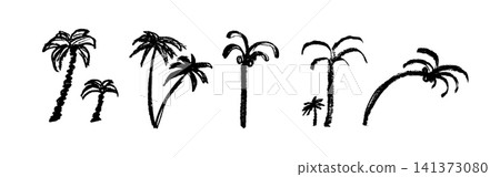 Palm tree sketch icon, coconut palm doodle illustration Palm tree sketch icon, coconut palm doodle illustration 141373080