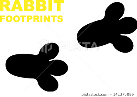 Rabbit footprint icon, easter bunny paw foot trail Rabbit footprint icon, easter bunny paw foot trail 141373099