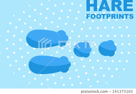 Rabbit footprint icon, easter bunny paw foot trail Rabbit footprint icon, easter bunny paw foot trail 141373103