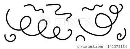 Chaotic line abstract pattern, wavy doodle thread vector background Chaotic line abstract pattern, wavy doodle thread vector background 141373184