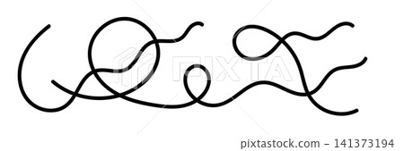 Chaotic line abstract pattern, wavy doodle thread vector background Chaotic line abstract pattern, wavy doodle thread vector background 141373194