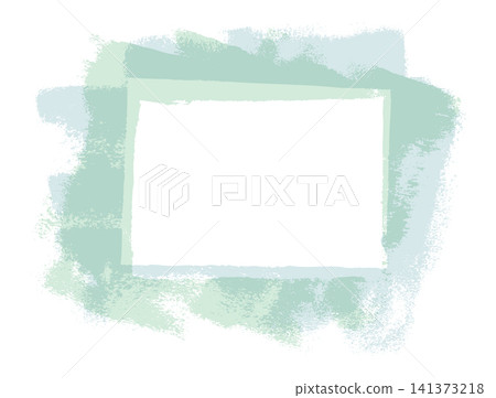 Watercolor stain frame, light green brush paint Watercolor stain frame, light green brush paint 141373218
