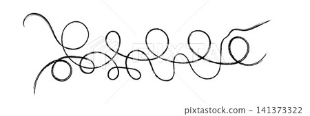 Chaotic line abstract pattern, wavy doodle thread vector background Chaotic line abstract pattern, wavy doodle thread vector background 141373322