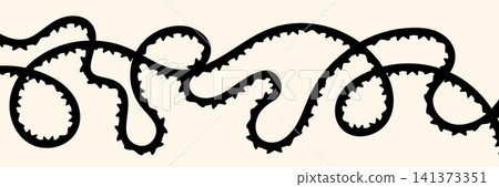 Chaotic line abstract pattern, wavy doodle thread vector background Chaotic line abstract pattern, wavy doodle thread vector background 141373351