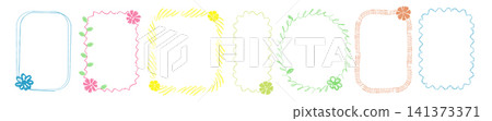 Color line crayon frames, doodle pencil boxes Color line crayon frames, doodle pencil boxes 141373371