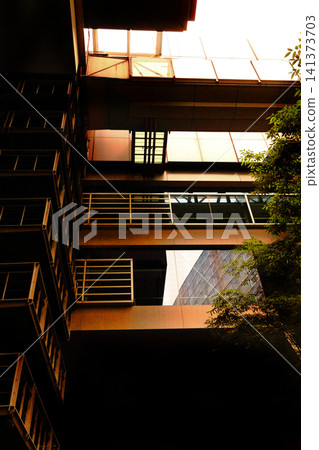 A gap visible between buildings A gap visible between buildings 141373703