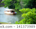 Matsue Castle Park and the Horikawa River Pleasure Boat in Matsue City, Shimane Prefecture, are beautiful in the summer with their lush greenery. 141373989