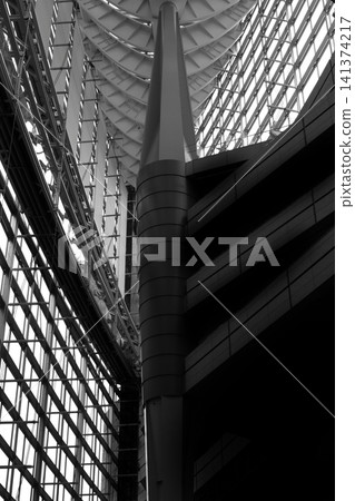 Ceiling inside a modern building Ceiling inside a modern building 141374217