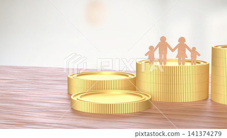 Family Financial Security and Growing Wealth Investment Concept 3d render. Family Financial Security and Growing Wealth Investment Concept 3d render. 141374279