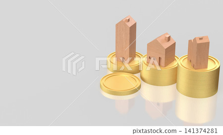 Rising Property Values and Real Estate Investment Growth Concept 3d render. Rising Property Values and Real Estate Investment Growth Concept 3d render. 141374281