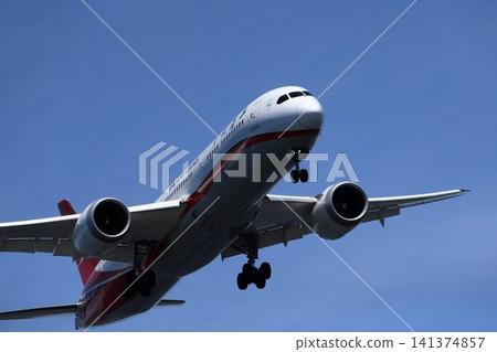 Takeoff and landing of an airliner 141374857