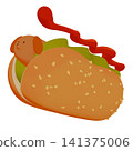A dog character inspired by a hot dog 141375006