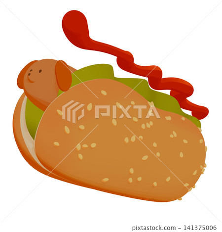 A dog character inspired by a hot dog A dog character inspired by a hot dog 141375006