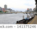 Tokyo cityscape: Sumida River, near Ryogoku. 141375246