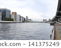 Tokyo cityscape: Sumida River, near Ryogoku Station 141375249