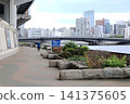 Tokyo cityscape: Sumida River, near Ryogoku Station 141375605