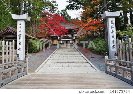 高野山世界遺產金剛峰寺的深秋景色 高野山世界遺產金剛峰寺的深秋景色 141375734