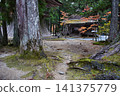 Late autumn scenery at the World Heritage site of Koyasan: Danjo Garan Sanno-in Temple 141375779