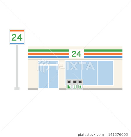 便利商店建築插圖 便利商店建築插圖 141376003