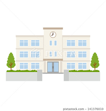 School building illustration School building illustration 141376010