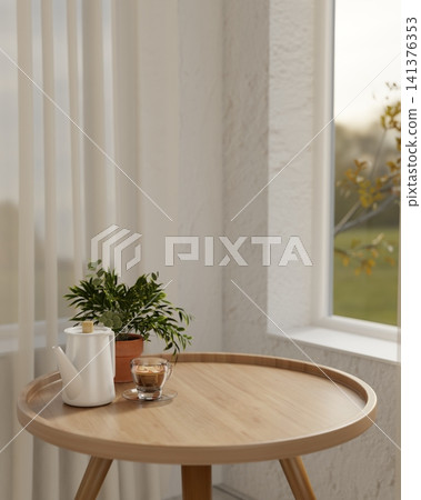 Blank vertical picture frame mockup in living room Blank vertical picture frame mockup in living room 141376353
