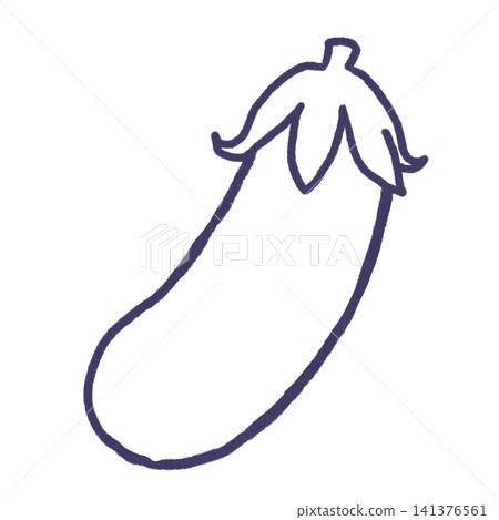 紫色茄子的線條畫 紫色茄子的線條畫 141376561