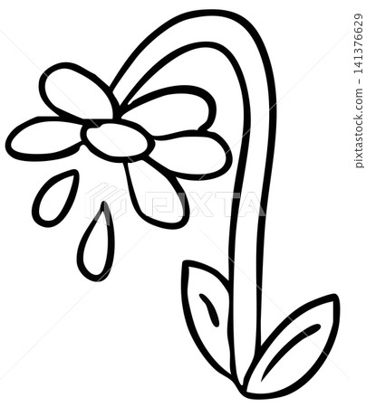 Hand drawn withered flower leaf outline for kid colouring book, floral print, sticker, nature, garden, spring, summer vibes, dead plants, tree, blossom, home backyard, picnic, park, outdoors, house Hand drawn withered flower leaf outline for kid colouring book, floral print, sticker, nature, garden, spring, summer vibes, dead plants, tree, blossom, home backyard, picnic, park, outdoors, house 141376629