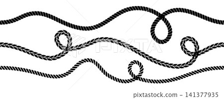 Repeated wavy rope pattern collection. Repeating squiggle curve thread stripe set. Tangled chain, wire or yarn string tie pack. Wave hemp cord motif bundle. Wiggly braid twine plait loops. Vector Repeated wavy rope pattern collection. Repeating squiggle curve thread stripe set. Tangled chain, wire or yarn string tie pack. Wave hemp cord motif bundle. Wiggly braid twine plait loops. Vector 141377935