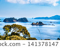 初春時節,從德島縣海府郡麥町出羽島燈塔前眺望的島嶼 初春時節,從德島縣海府郡麥町出羽島燈塔前眺望的島嶼 141378147