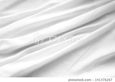 Background fabric white cloth cotton sheet silk material texture satin pattern fashion abstract shape space mockup beautiful textile luxury ripples wallpaper smooth vintage canvas elegance wall. Background fabric white cloth cotton sheet silk material texture satin pattern fashion abstract shape space mockup beautiful textile luxury ripples wallpaper smooth vintage canvas elegance wall. 141378267