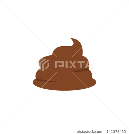 Brown poop swirl illustration Brown poop swirl illustration 141378433