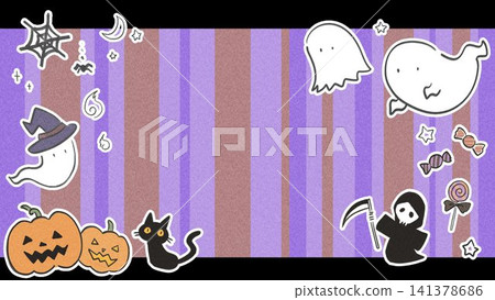 Cute, hand-drawn Halloween-themed background material: frames featuring ghosts and pumpkins. Cute, hand-drawn Halloween-themed background material: frames featuring ghosts and pumpkins. 141378686