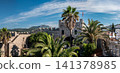 Castle courtyard with garden and ancient walls in Marmaris Turkey 141378985