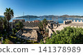 Castle courtyard with garden and ancient walls in Marmaris Turkey 141378989