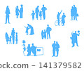 A set of silhouettes of people's lives 141379582