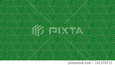 Elegant green background with golden Chinese round pattern Elegant green background with golden Chinese round pattern 141379715