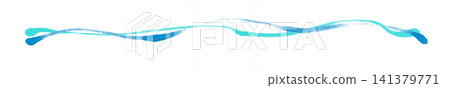 一條鬆散的、雙色調的淺藍色模擬線 1 141379771