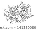 A lively scene of a collision. 141380080