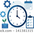 Vsai time management planning, productivity, and organization illustration 141381315
