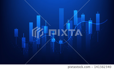 finance background. stock market candlesticks with bar chart finance background. stock market candlesticks with bar chart 141382340