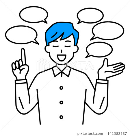 A young man who talks fluently 141382587