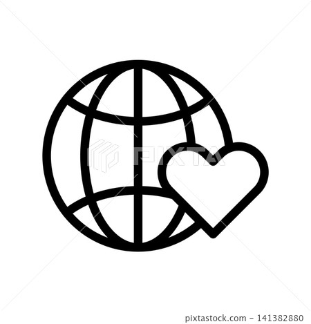 Globe icon design template 141382880