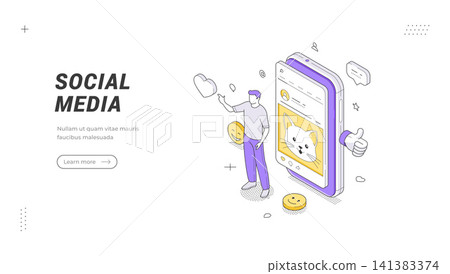 Social Media Research And Audience Analysis Isometric Vector Illustration for SMM Banner Template Social Media Research And Audience Analysis Isometric Vector Illustration for SMM Banner Template 141383374