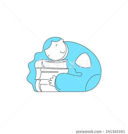 Tired Student Sleeping On Books Vector Illustration For Education And Learning Tired Student Sleeping On Books Vector Illustration For Education And Learning 141383391