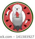 Sea otters and watermelons 141383927