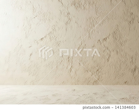 Textured studio space with plaster floor and soft light Textured studio space with plaster floor and soft light 141384603