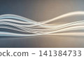 Flowing white lines across fuzzy background with glowing effects 141384733