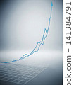 Vivid graph illustrating swift market escalation trends 141384791